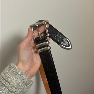 Martin Dingman Men’s Black Alligator Belt 36